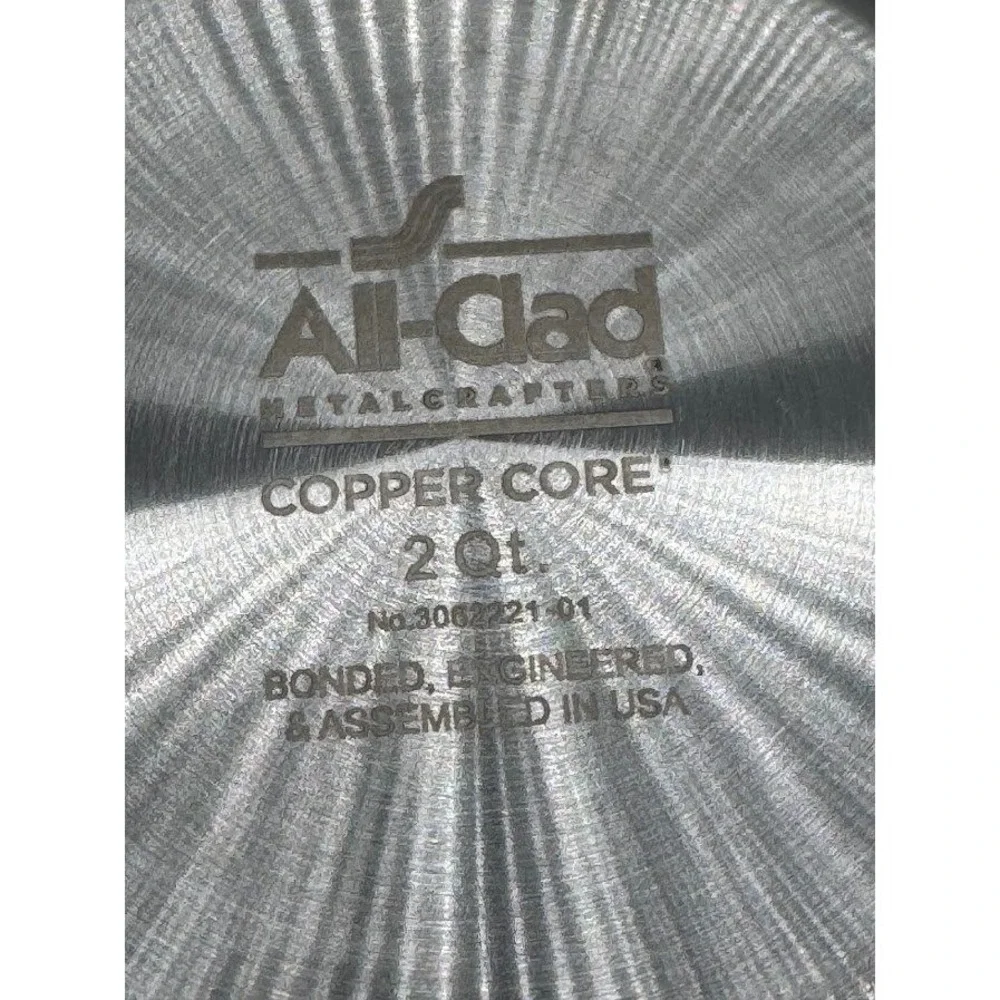 All-Clad Copper Core 2 Qt Saucier Saucepan with Lid 5-Ply Stainless Steel USA